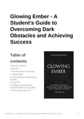 Glowing Ember - A Student's Guide to Overcoming Dark Obstacles and Achieving Success